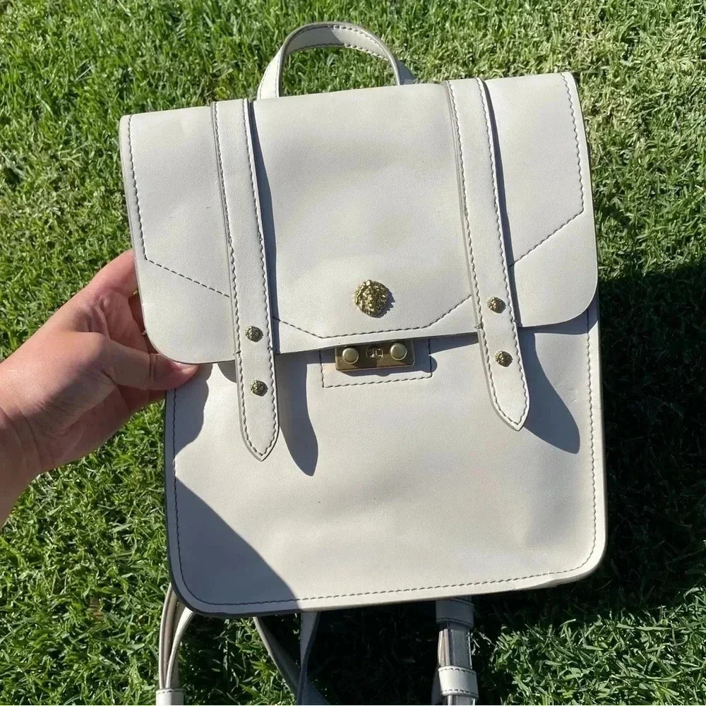 EUC Anne Klein Off-White Ava Faux Leather Backpack Bag - Picture 12 of 17